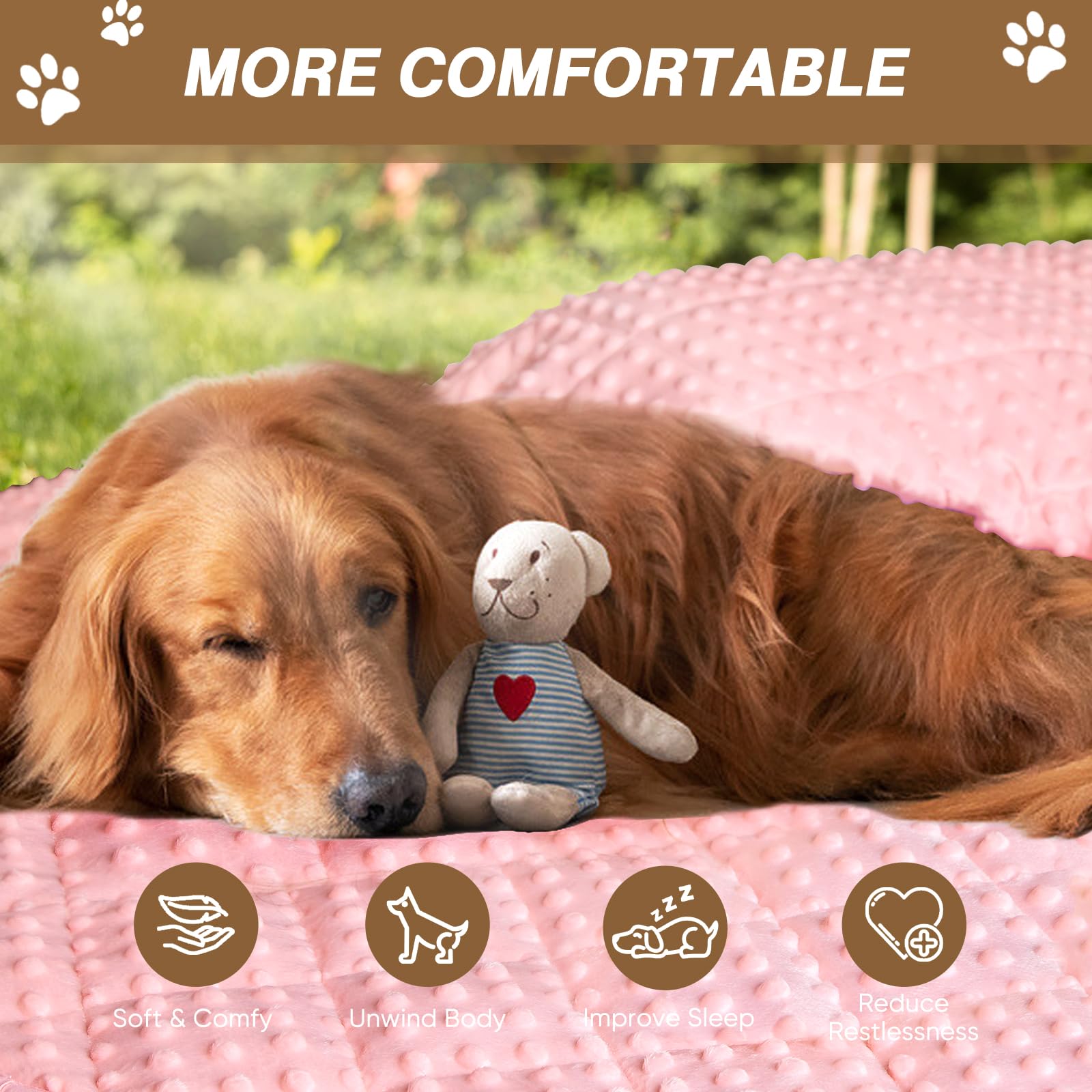 Yescool dog blanket 36x48 inches fits medium to large dogs