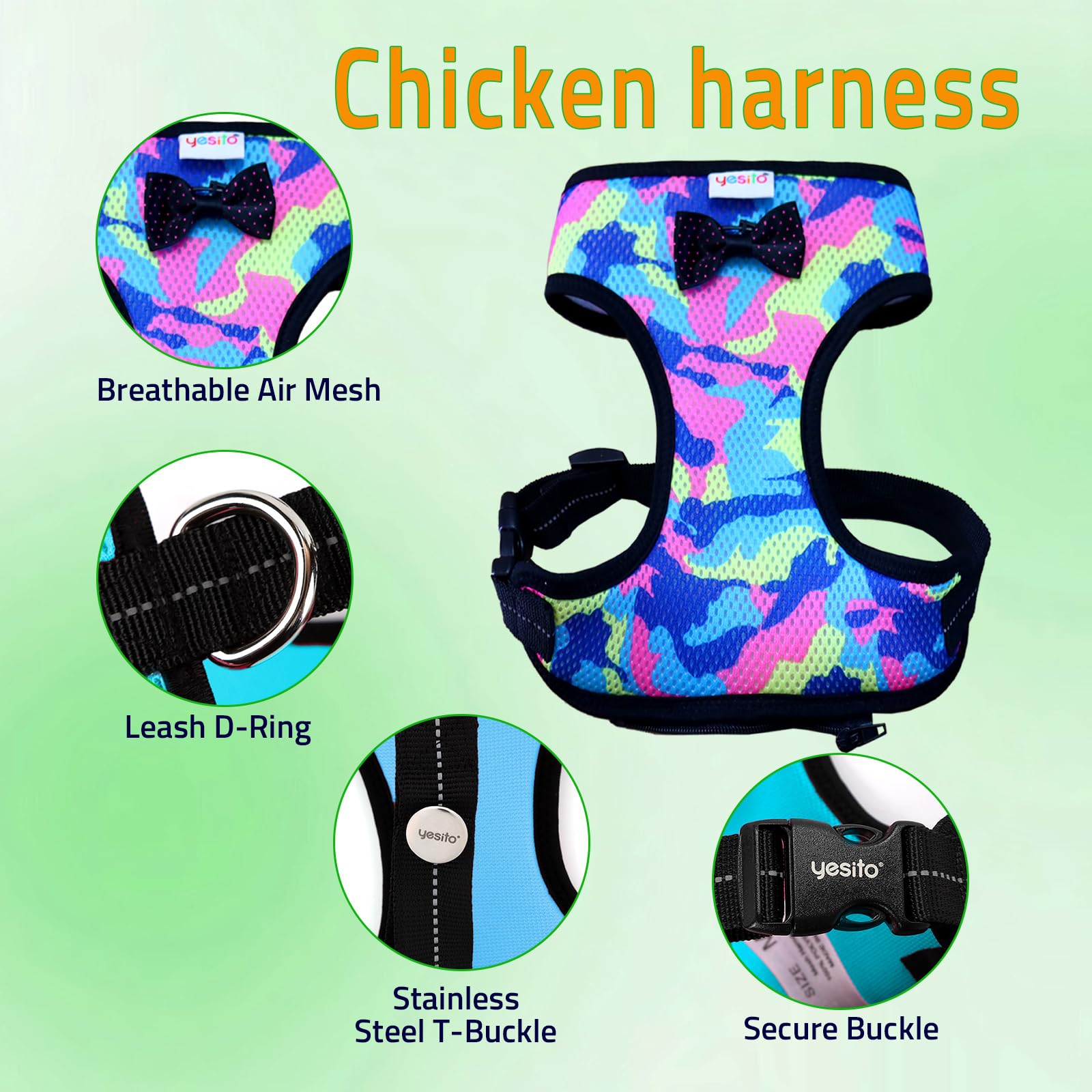 Yesito Pro Chicken Harness Diaper rinse-ready for muddy backyard adventures