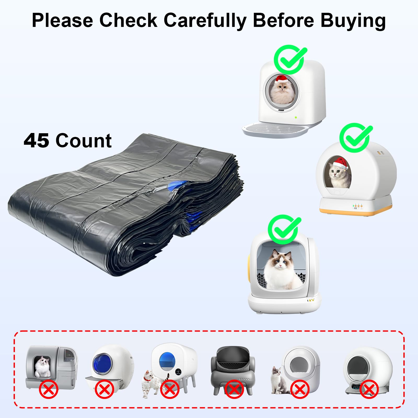 Yesormling thickened, odor-free liner reduces leaks.