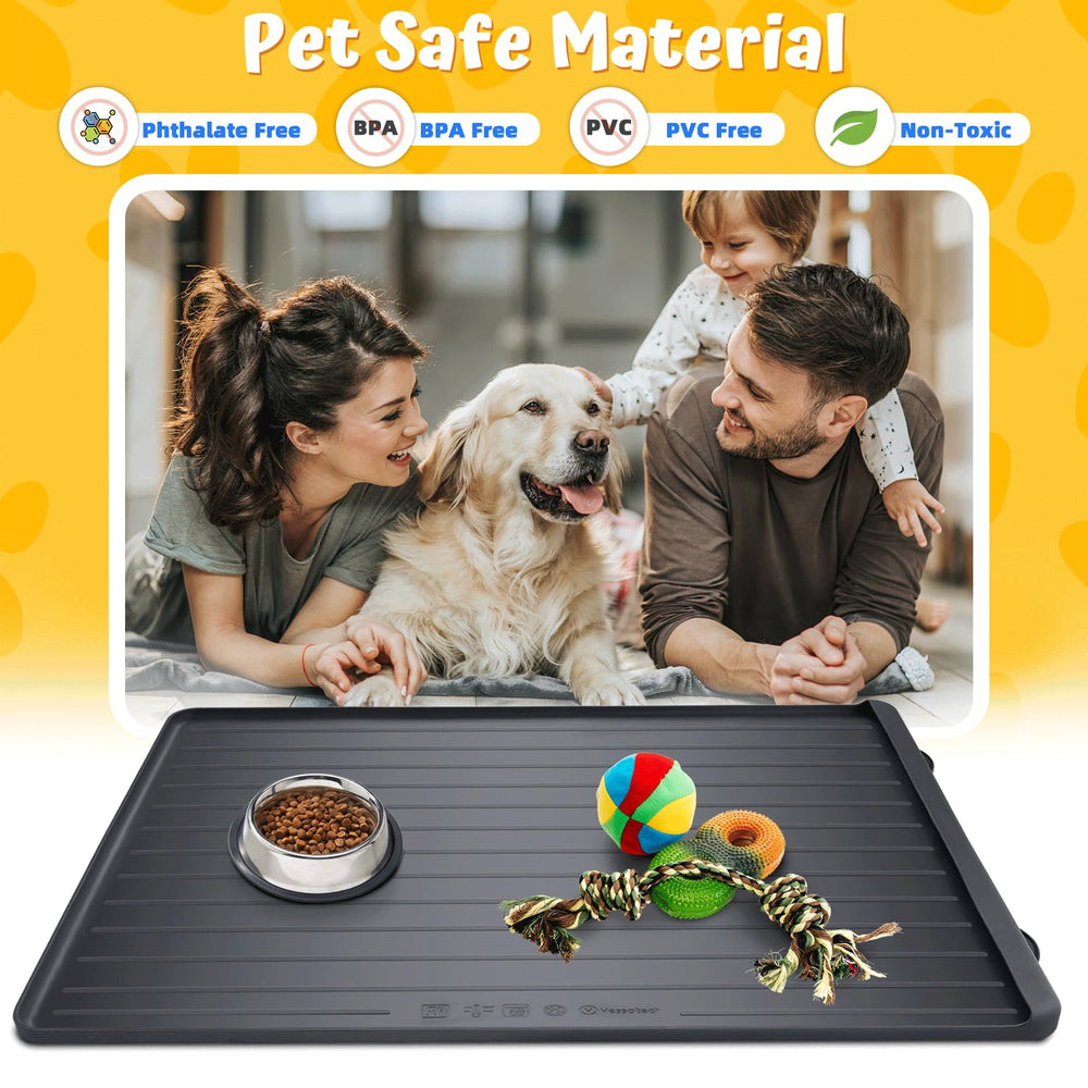 Yessotech dog feeding mat easy-clean hook-drying design after washing