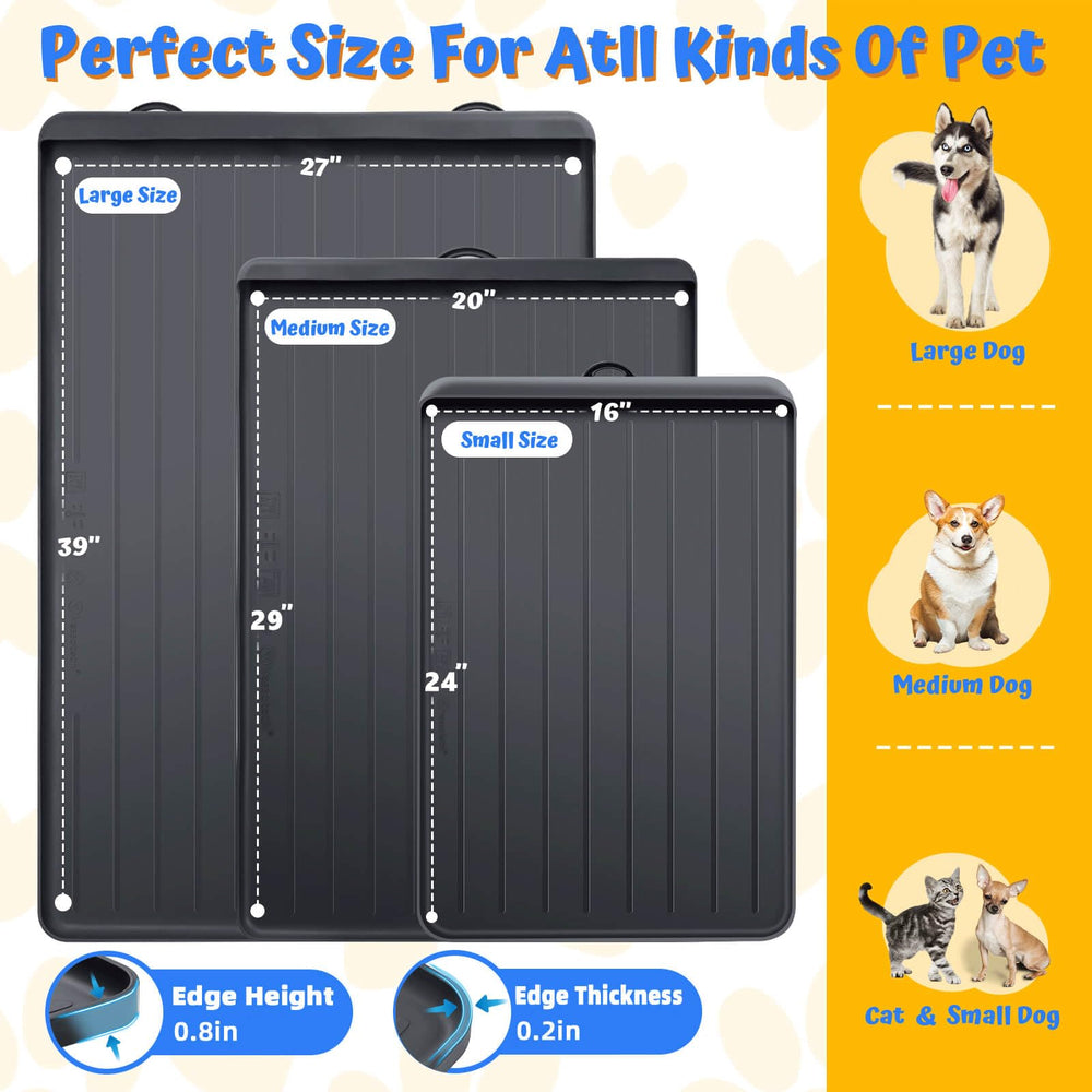 Yessotech dog feeding mat residue-pocket design catching kibble and water