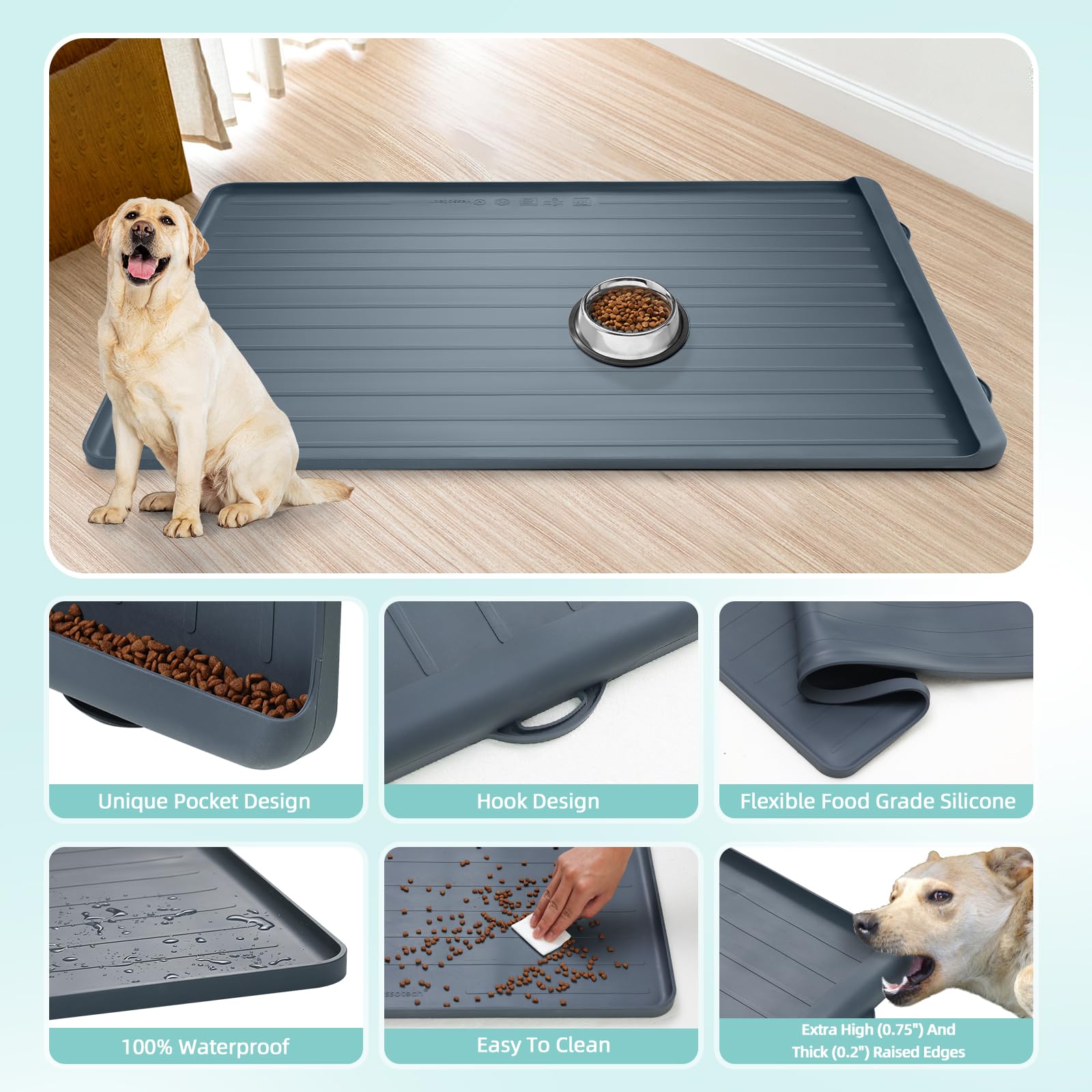 Yessotech foldable storage mat saves space between uses.