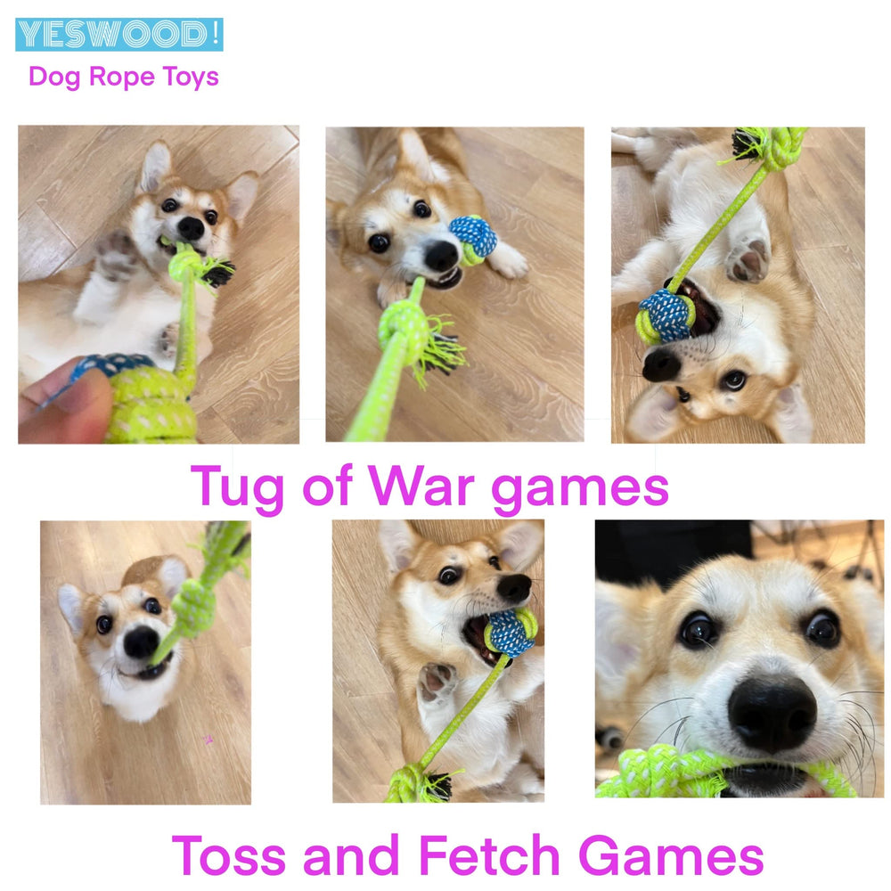 YESWOOD! Knots and woven ball enhance durability and chewing satisfaction