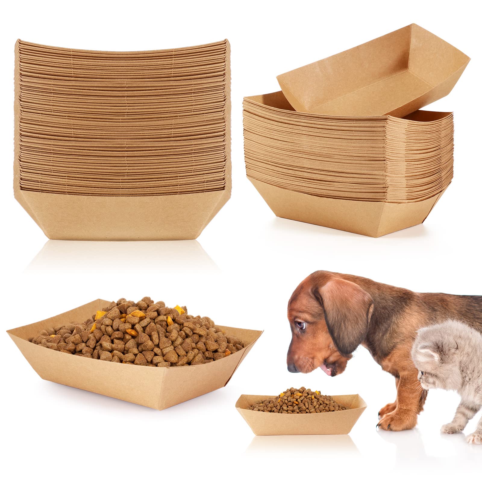 Yetene 50-pcs disposable pet bowls pack for bulk convenience and quick meals