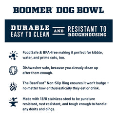 YETI Boomer 8 bowl with dishwasher-safe label for effortless cleanup after meals