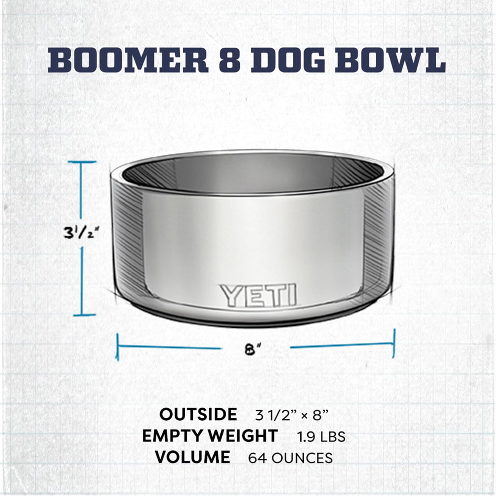 YETI Boomer 8 64 ounce capacity ideal for kibble or water