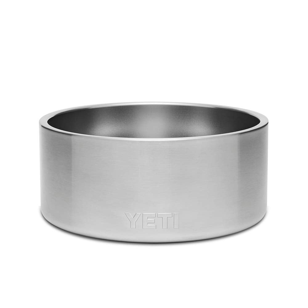 YETI Boomer 8 dog bowl front view showing durable stainless steel