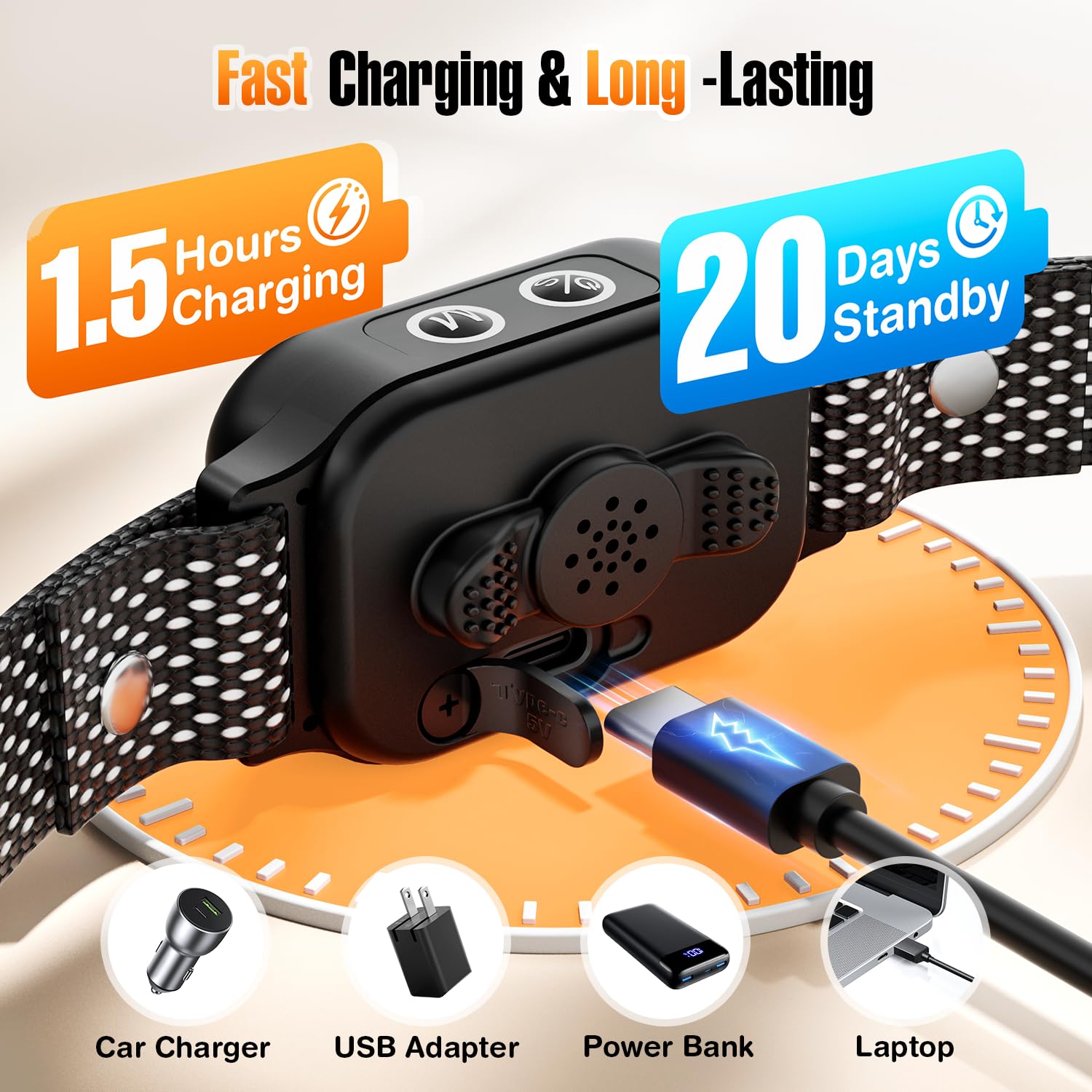 Yetogib bark collar 5-sensitivity-levels offer environment-adjusted training options