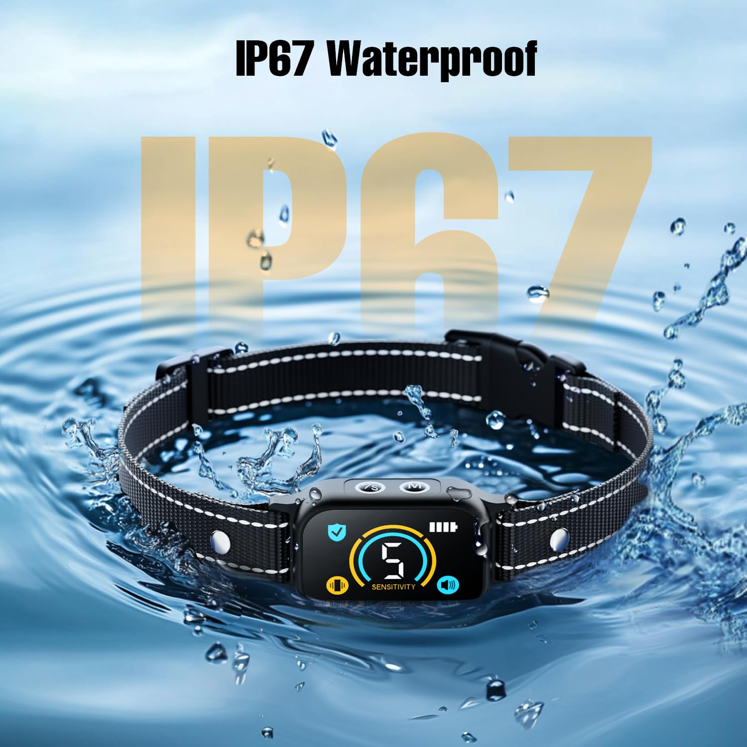 Yetogib bark collar night-reflective-nylon boosts visibility during evening strolls