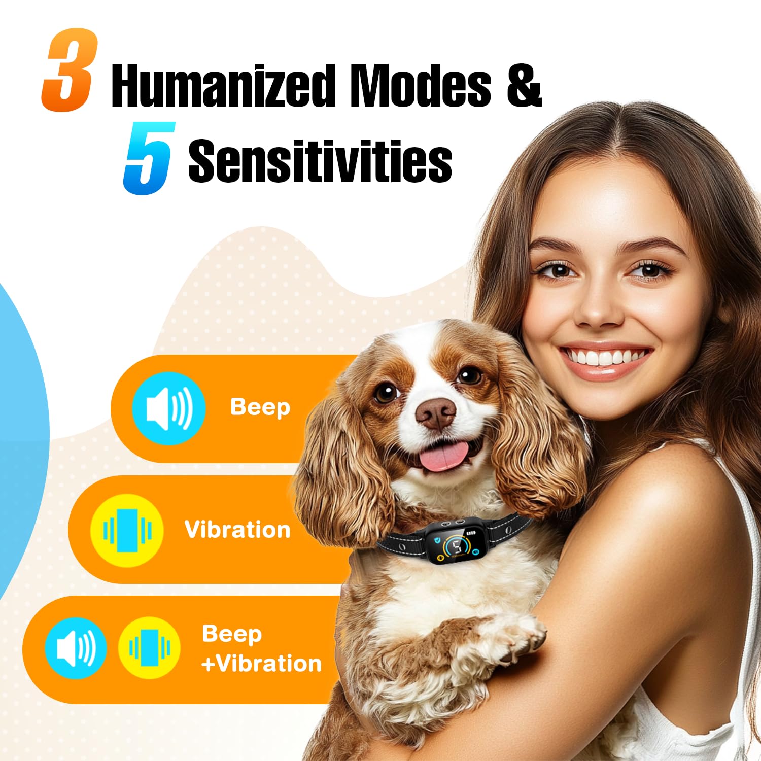 Yetogib bark collar recharge indicator-led shows quick charging status for hassle-free setup