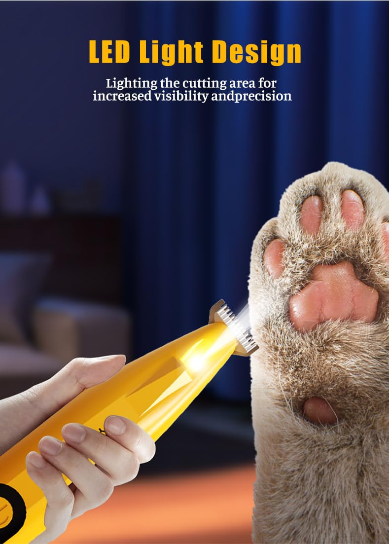 YEUKEUUAI dog paw trimming in-use demonstrates gentle, efficient grooming