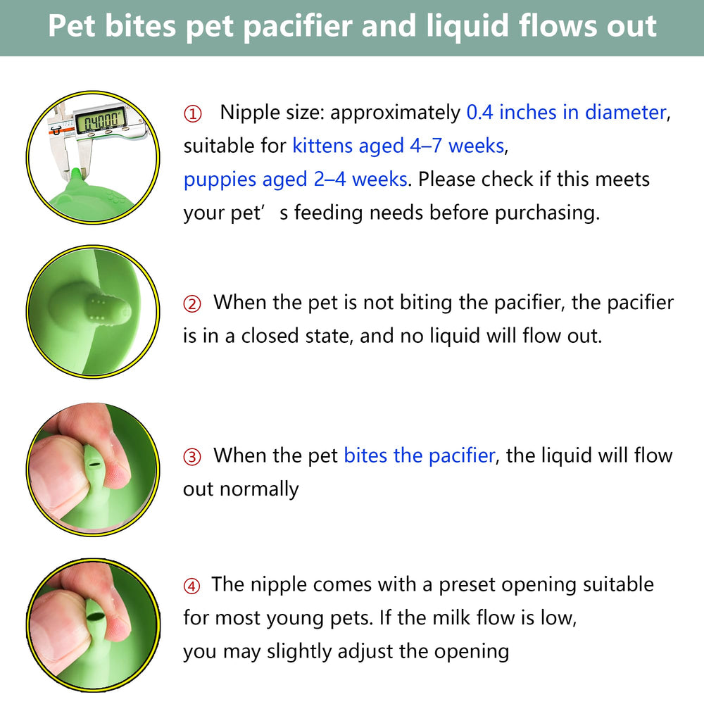 YeulYuuri green milk feeder cap and nipples ready for precise flow.