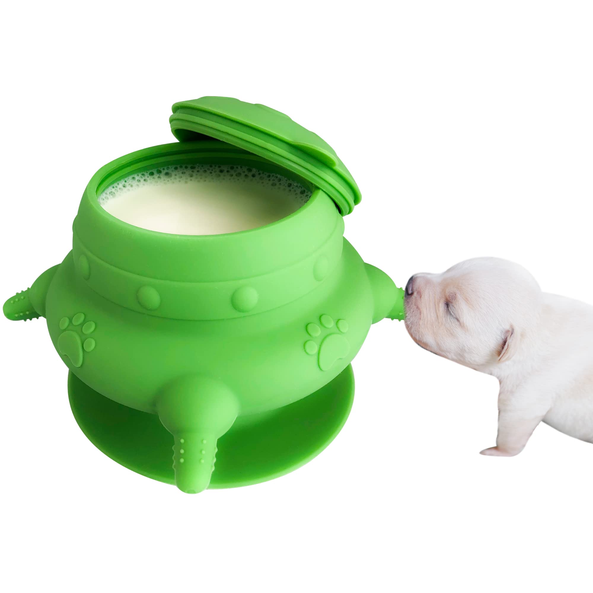 YeulYuuri newborn feeder multi-nipple close-up showing efficient multi-pet nursing.
