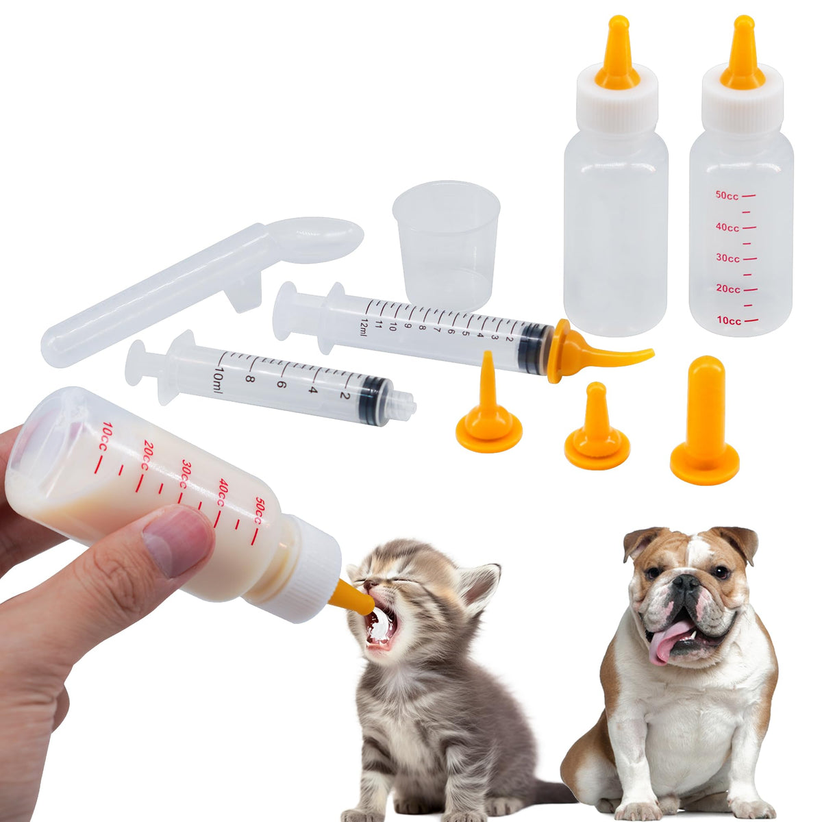 YeulYuuri pet feeding bottle 50ml ideal for precise puppy or kitten feeds