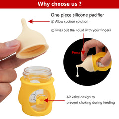 YeulYuuri pet feeding bottle yellow 20ml nipple outlet ensures smooth milk flow