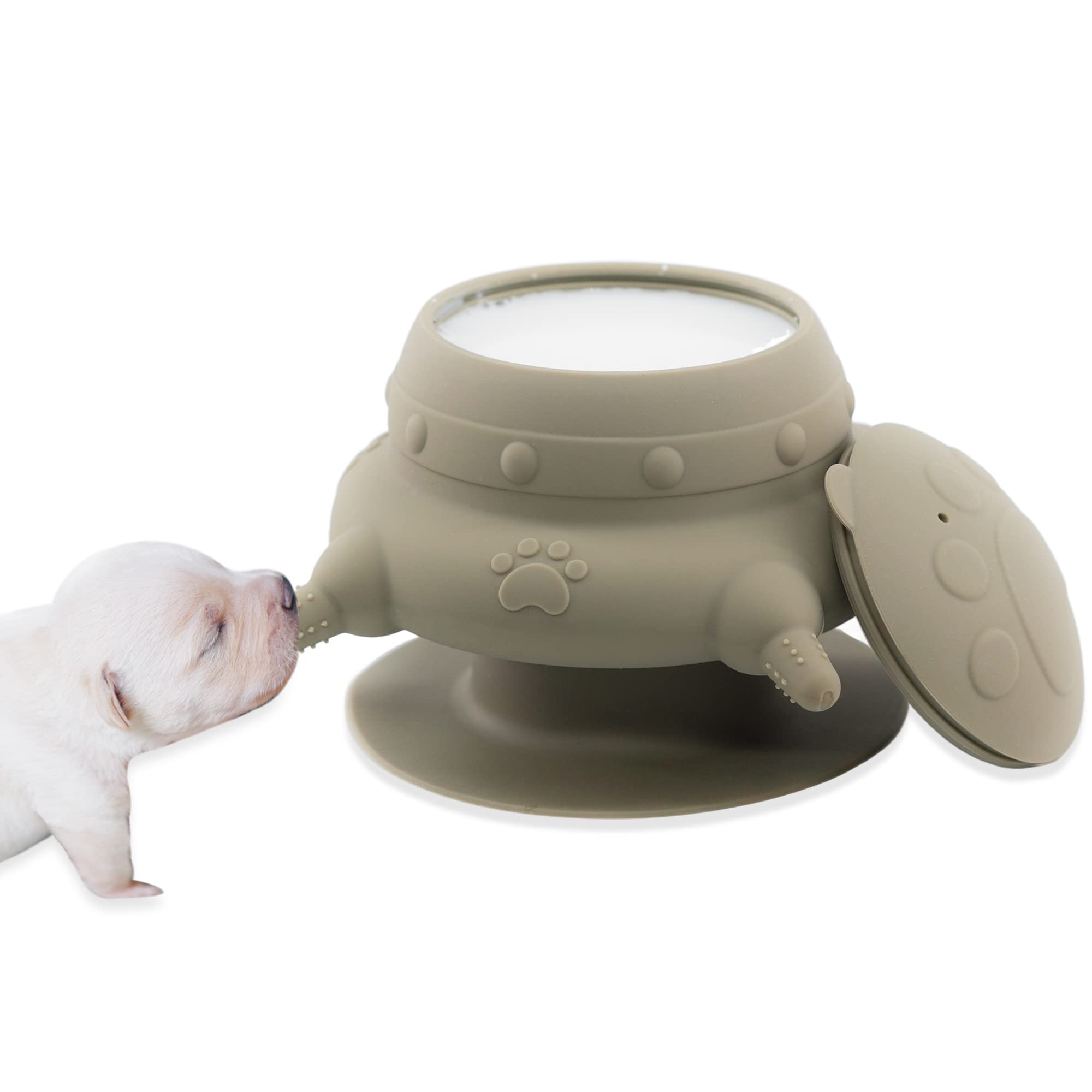 YeulYuuri puppy bottles nursing multi-nipple design supports simultaneous feeding for litters.