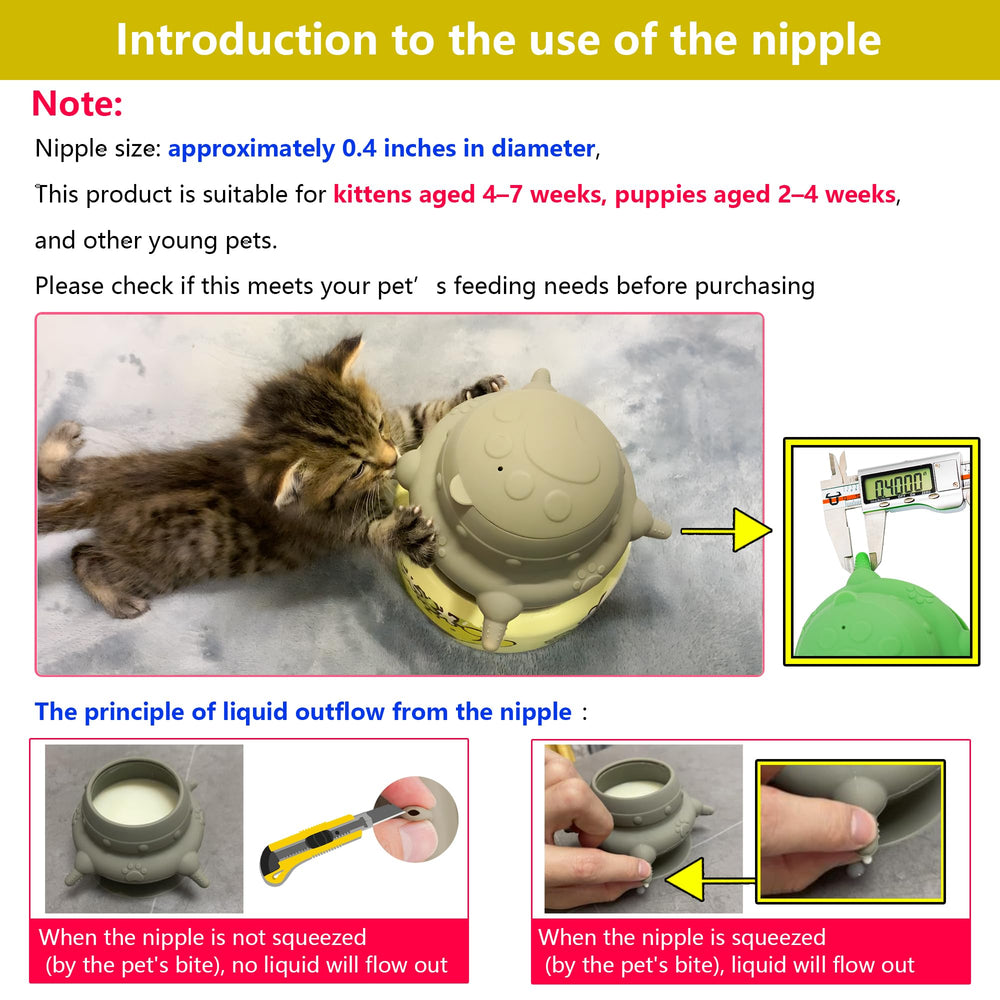 YeulYuuri puppy feeder milk bowl assembly shown for easy preparation by caregivers.