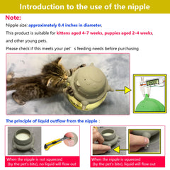 YeulYuuri puppy feeder milk bowl assembly shown for easy preparation by caregivers.