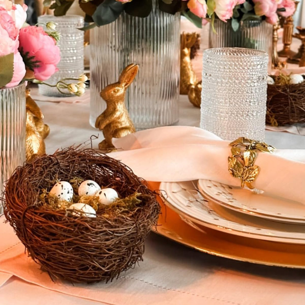 YEUQWJ Easter decor nest idea adds tactile warmth to tabletops
