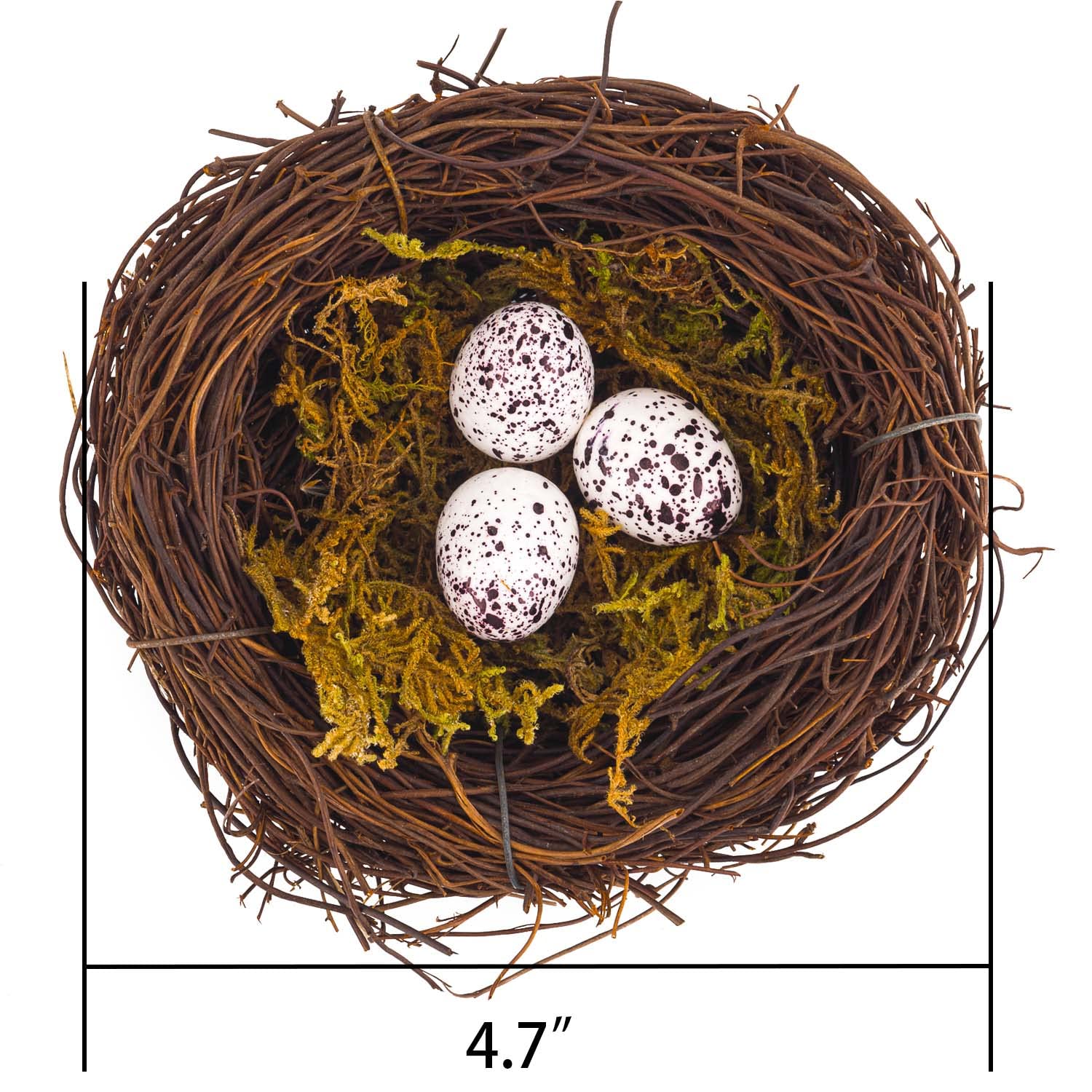 YEUQWJ natural rattan bird nest for rustic home decor and crafts