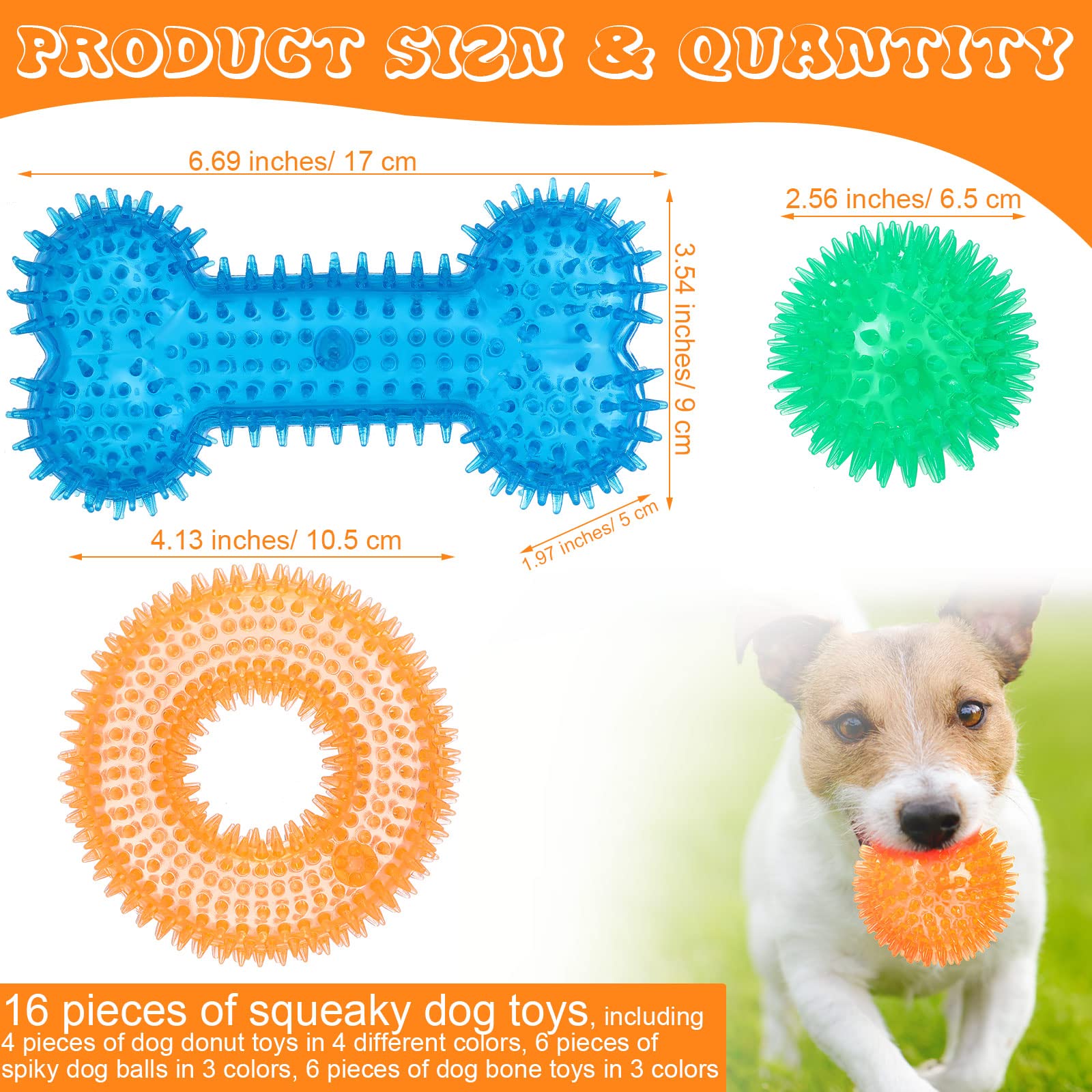 Yexiya spiky dog ball toy enhances chewing relief and dental stimulation.