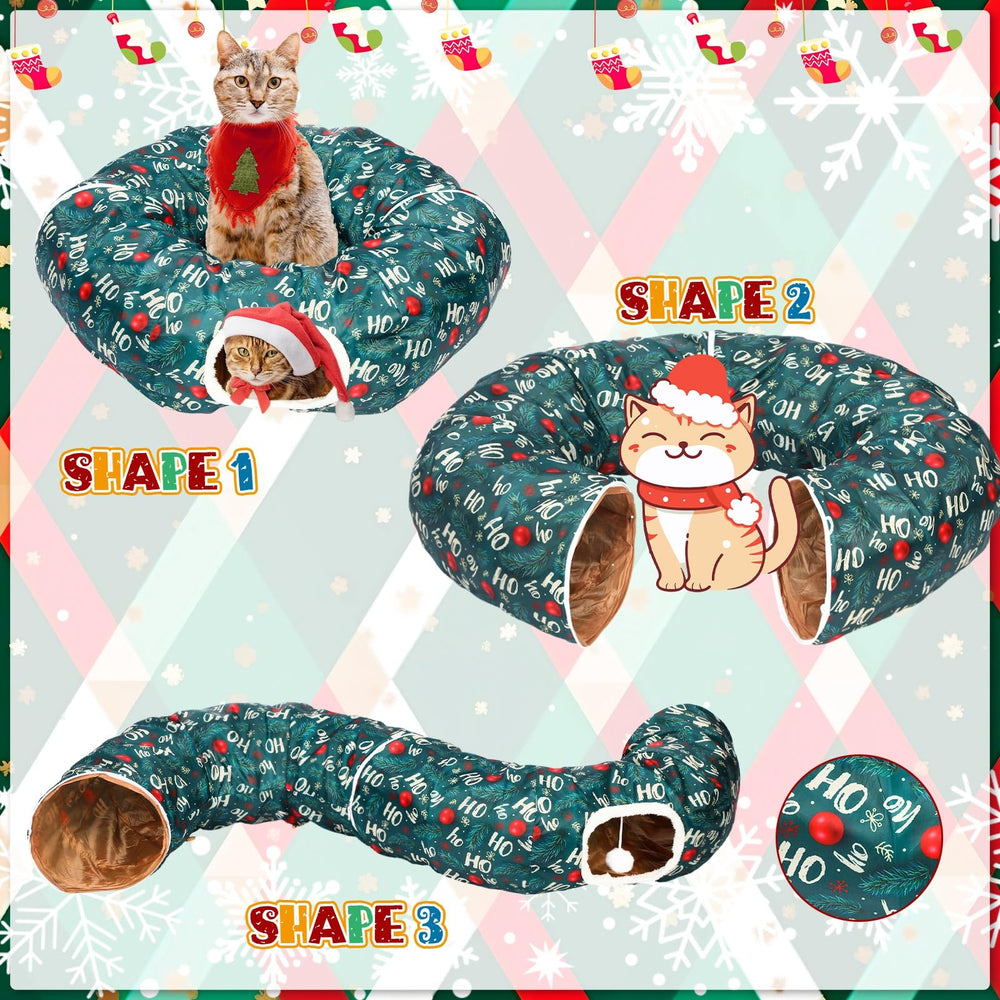 Yeyeplum cat tunnel anti-slip base keeps bed stable during play.