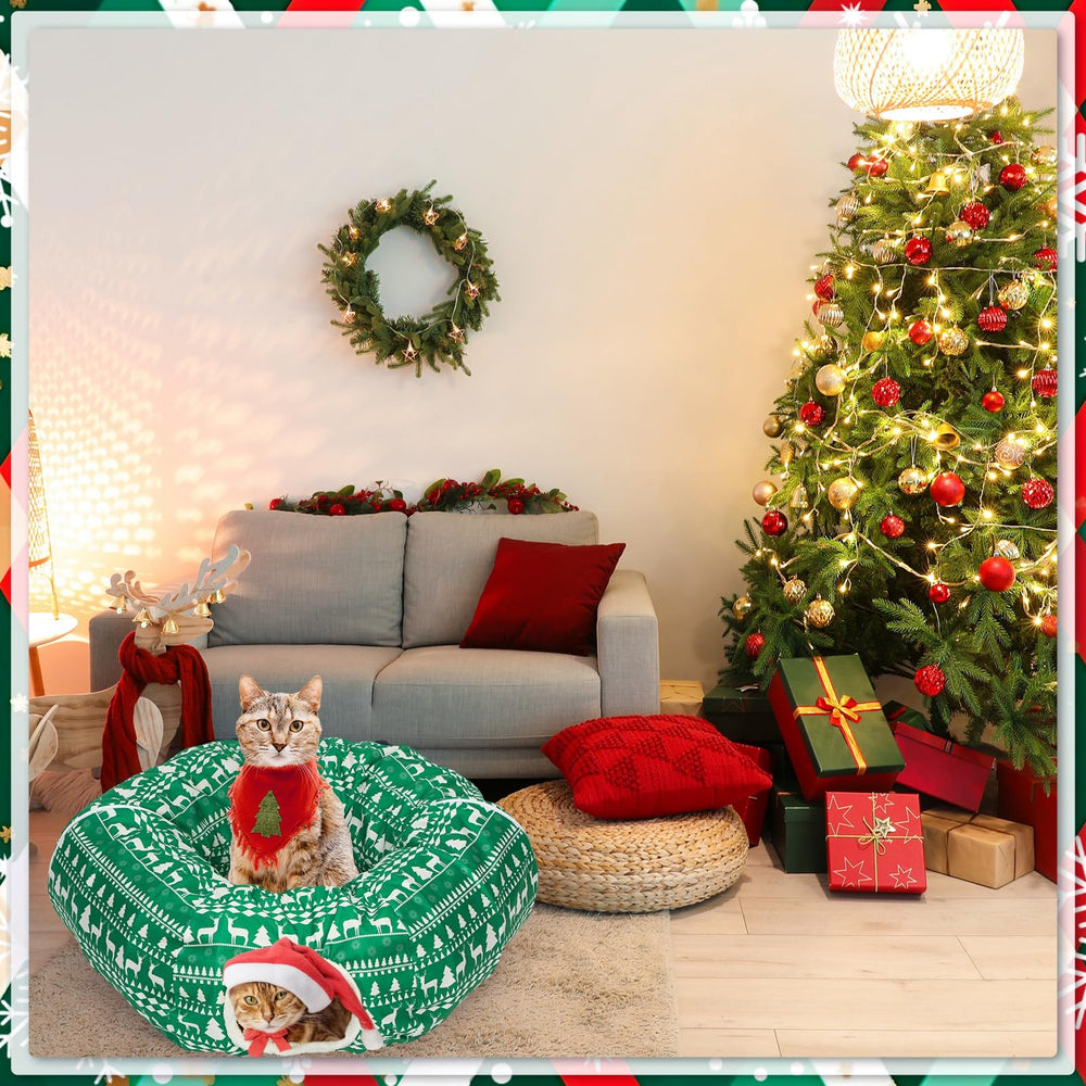 Yeyeplum cat tunnel round hideaway provides safe, spacious retreat.