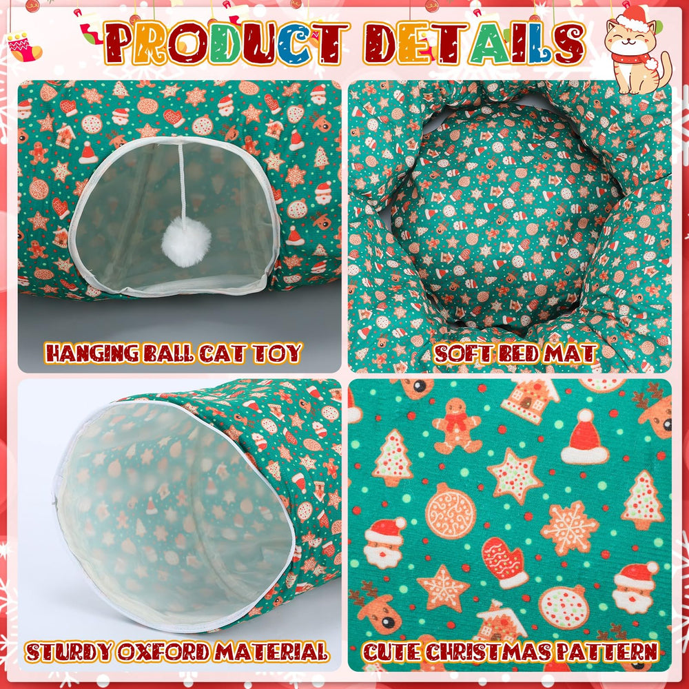 Yeyeplum cat tunnel closeup of soft lining for warm lounging.