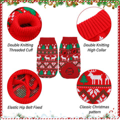 Yeyeplum dog green Reindeer sweater ideal for holiday walks.