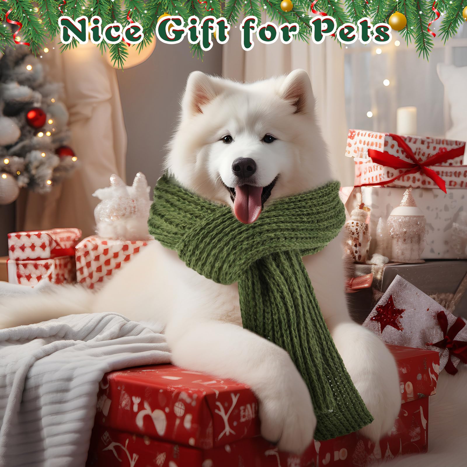 Yeyeplum six-pack knitted dog scarves offer versatile color options.