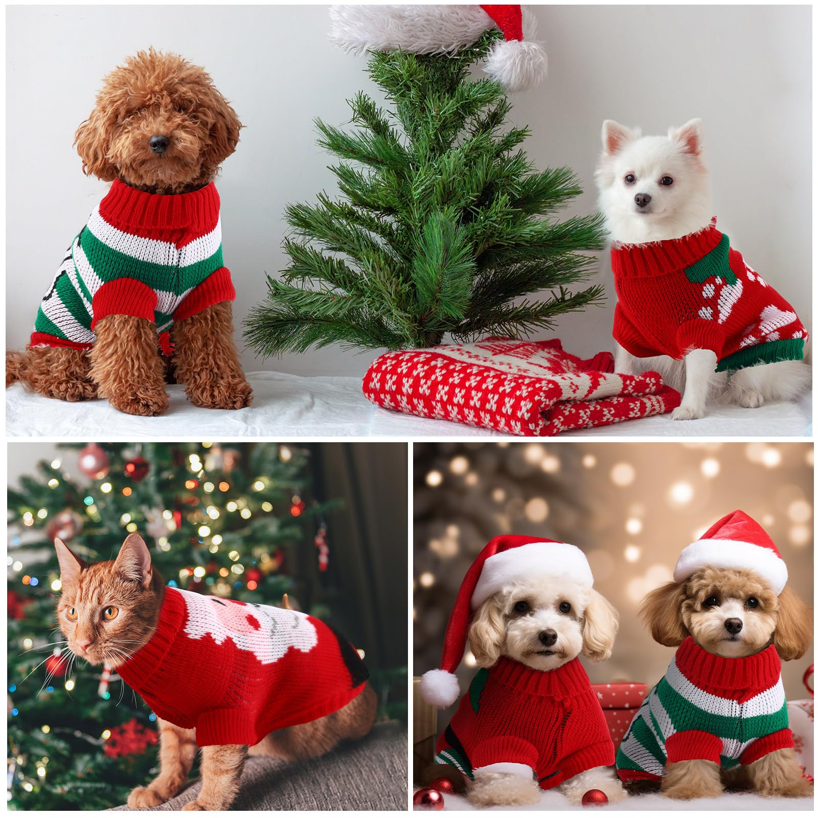 Yeyeplum small dog sweater size range helps accurate fitting.