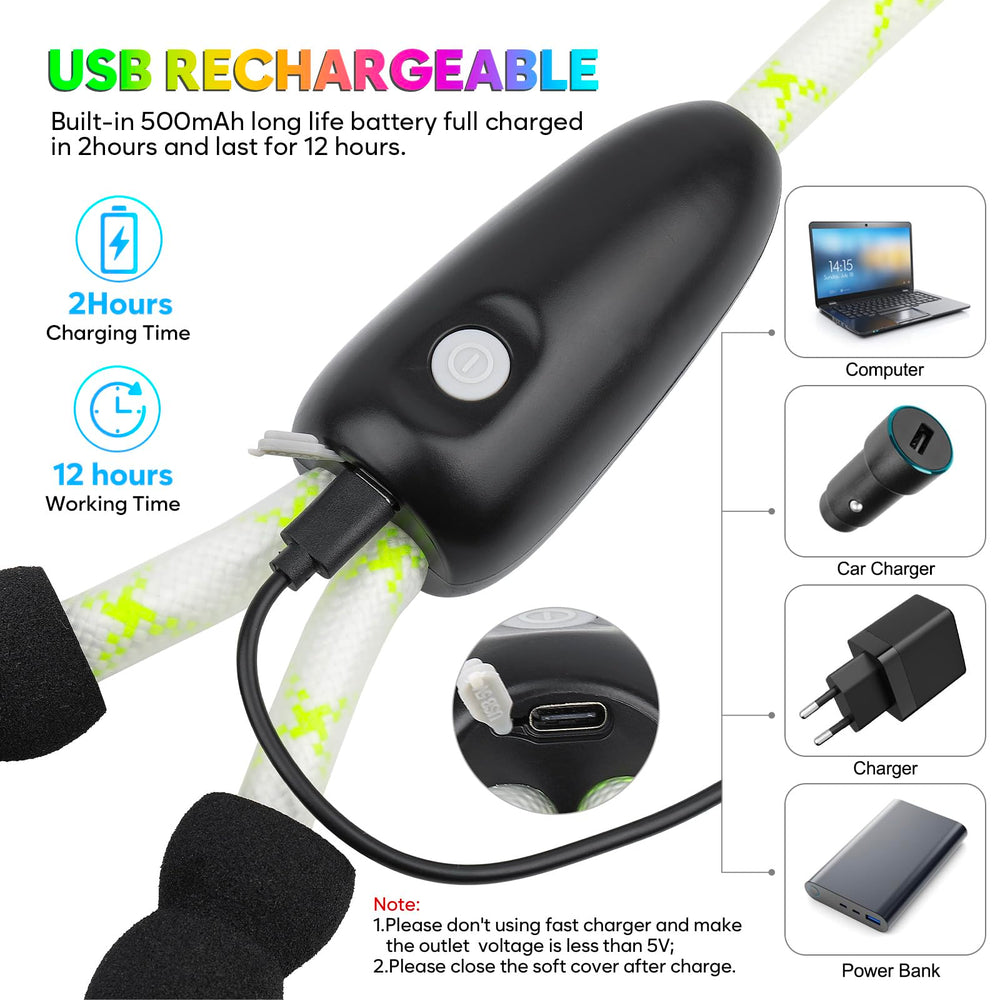 YFbrite USB Type-C charging enables quick, convenient recharging