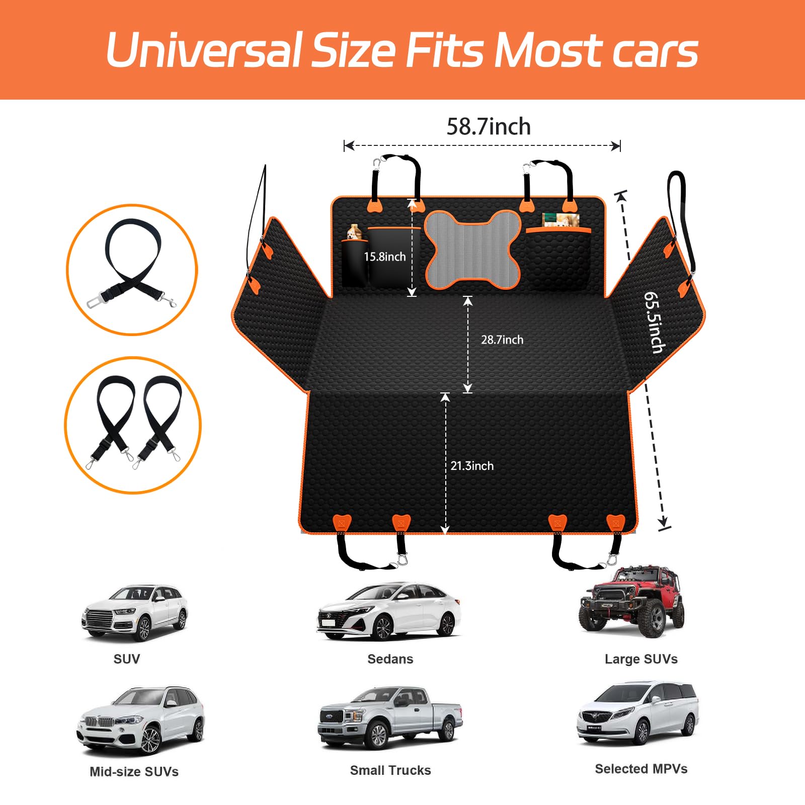 YFChangle easy installation with headrest straps and anchors.