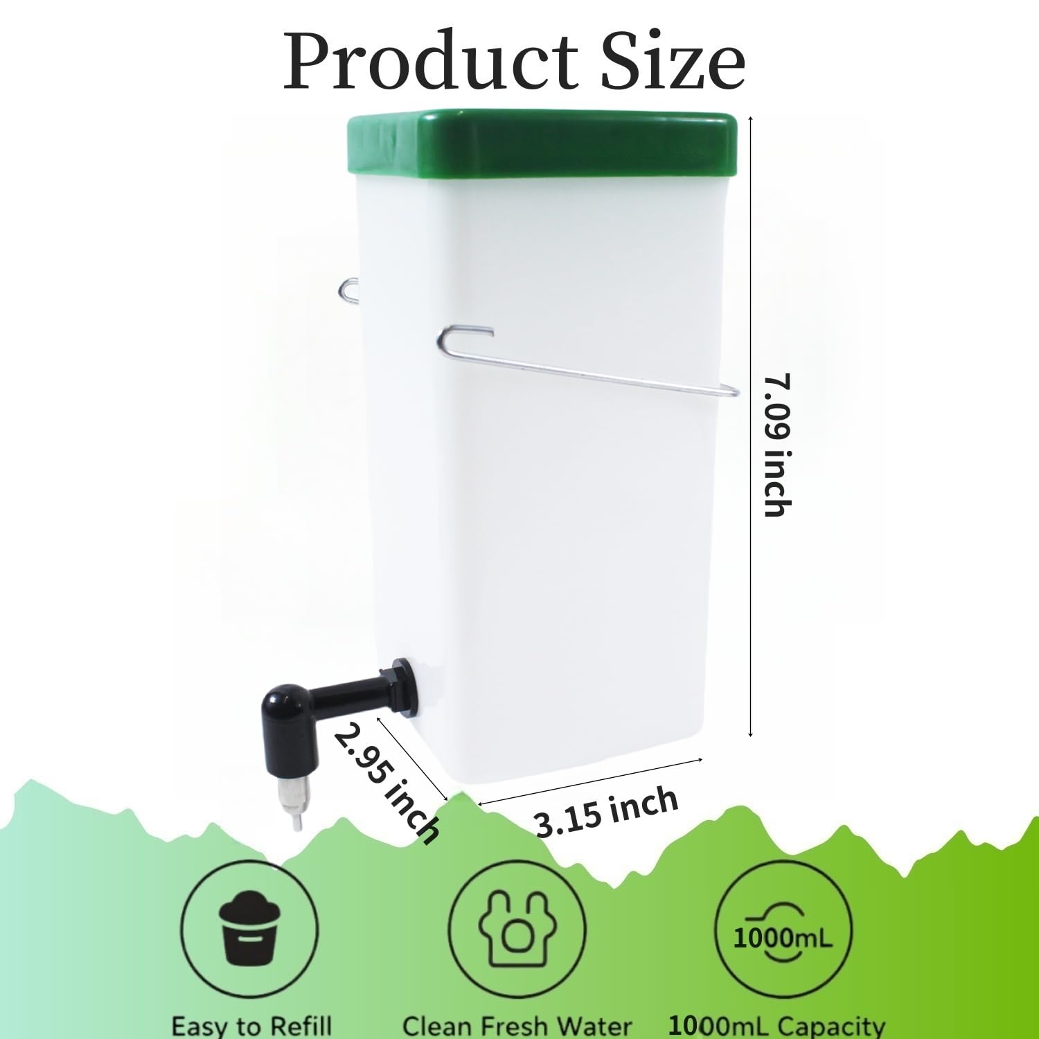 YGbridge 2Pack rabbit water bottle durable construction designed for long use.