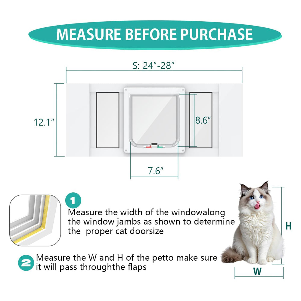 YGNNJY aluminum cat door quick-fit installation demonstrates renter-friendly setup