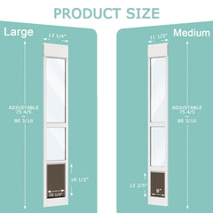 YGNNJY dog door adjustable height enables fit across tracks for versatile installation.