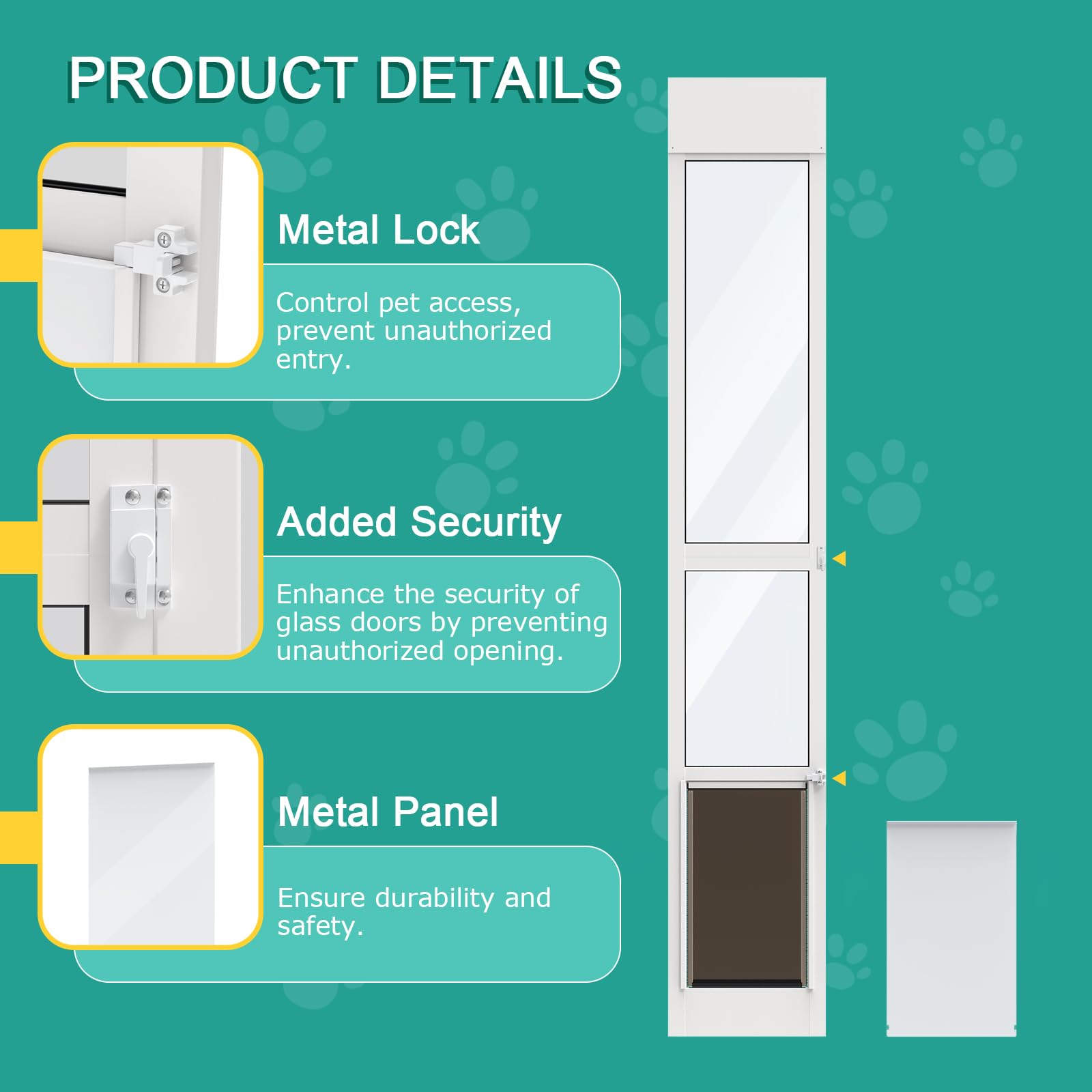 YGNNJY dog door flap size offers ample passage for medium-to-large breeds.