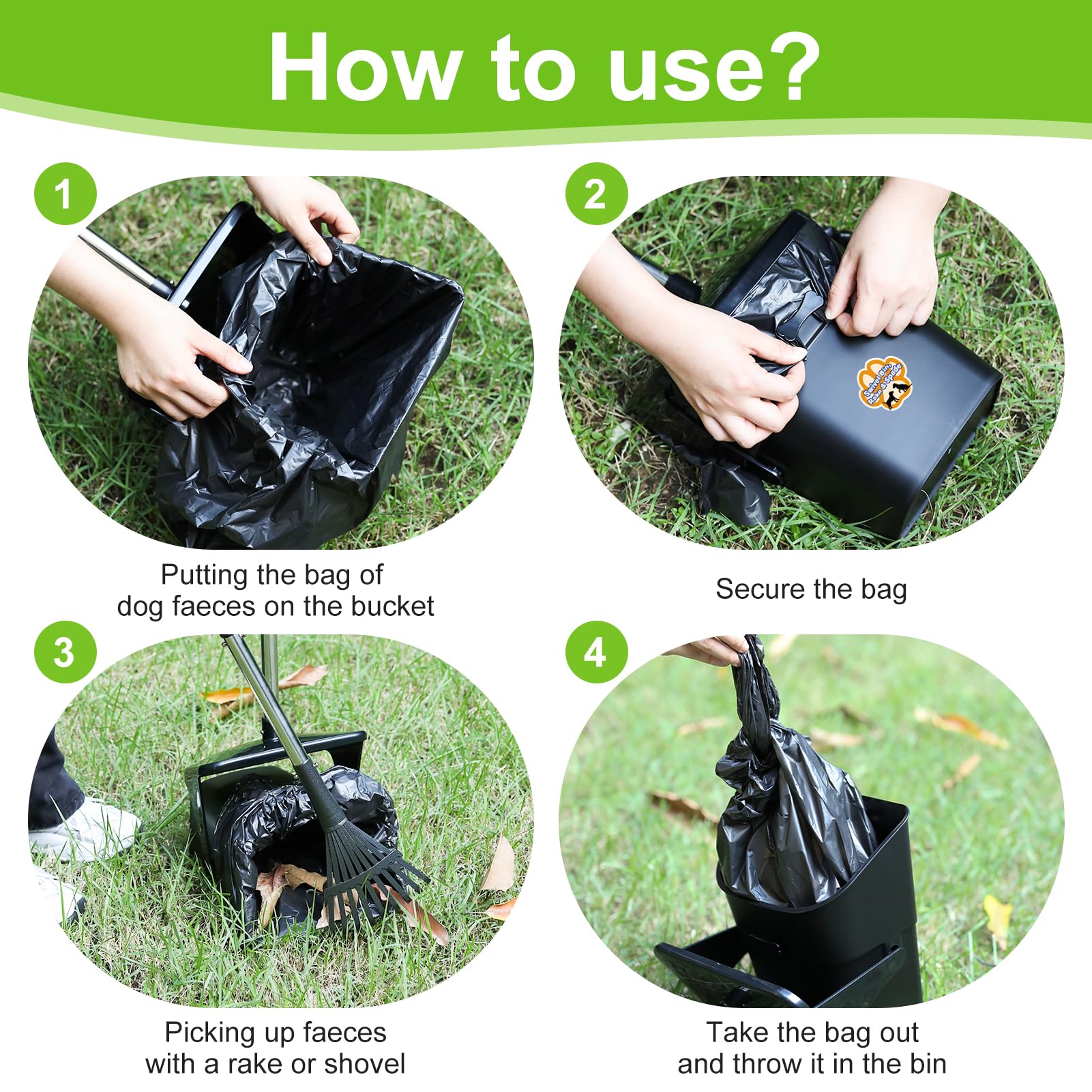 YGNNXRN pooper-scooper spade for precise digging and waste pickup