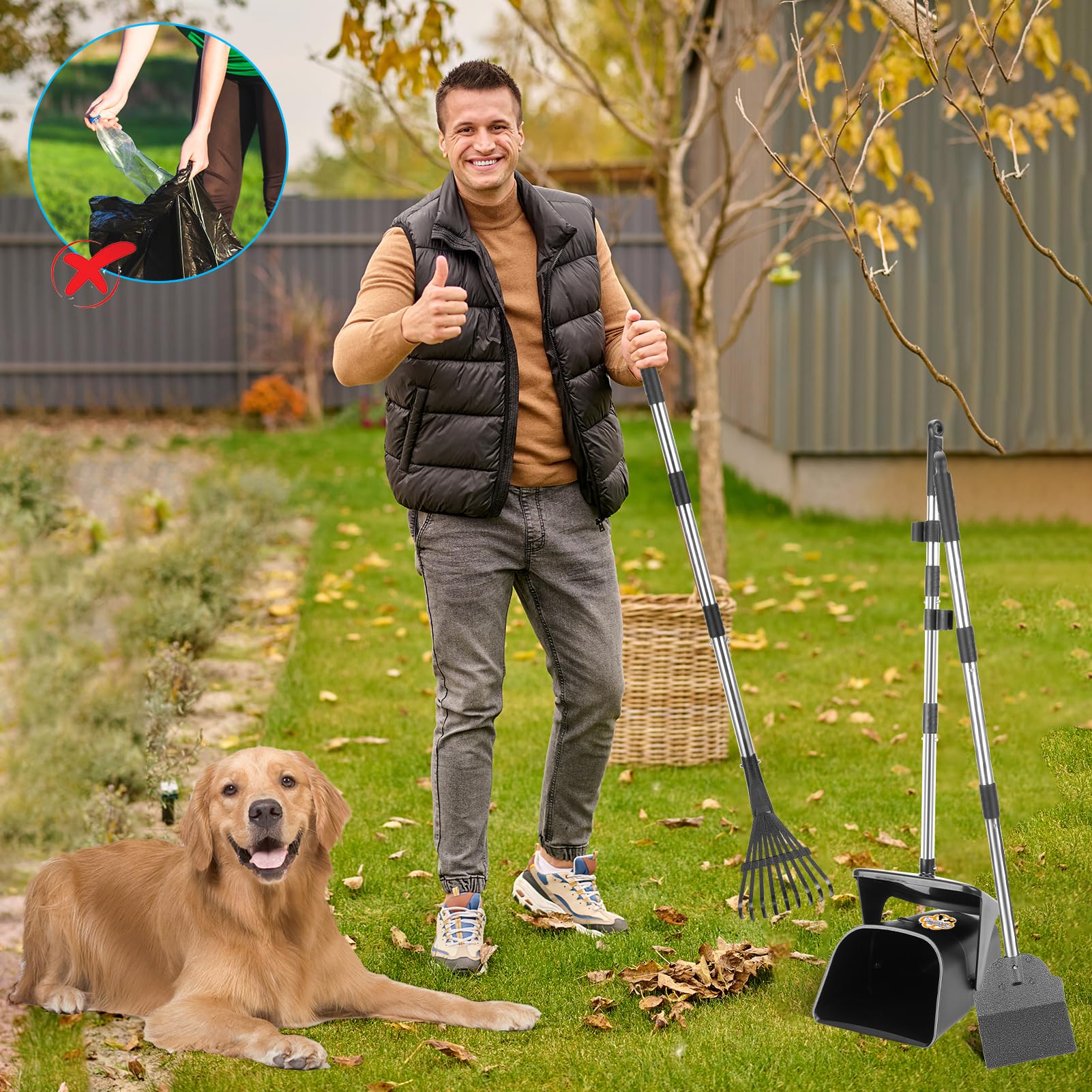 YGNNXRN wall hook for tidy storage after yard cleanup