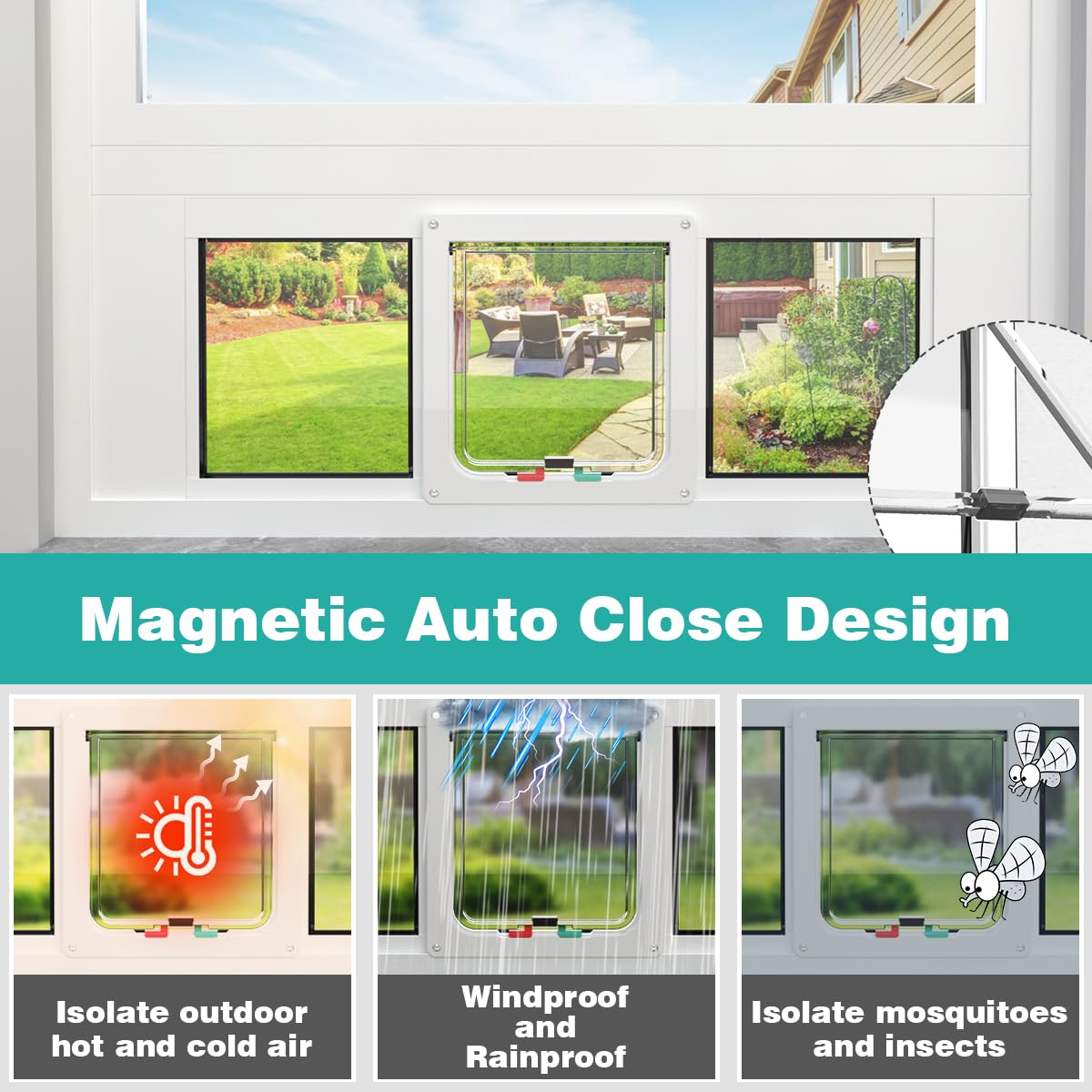 YGNNJY lock modes image demonstrates four options for controlled pet access
