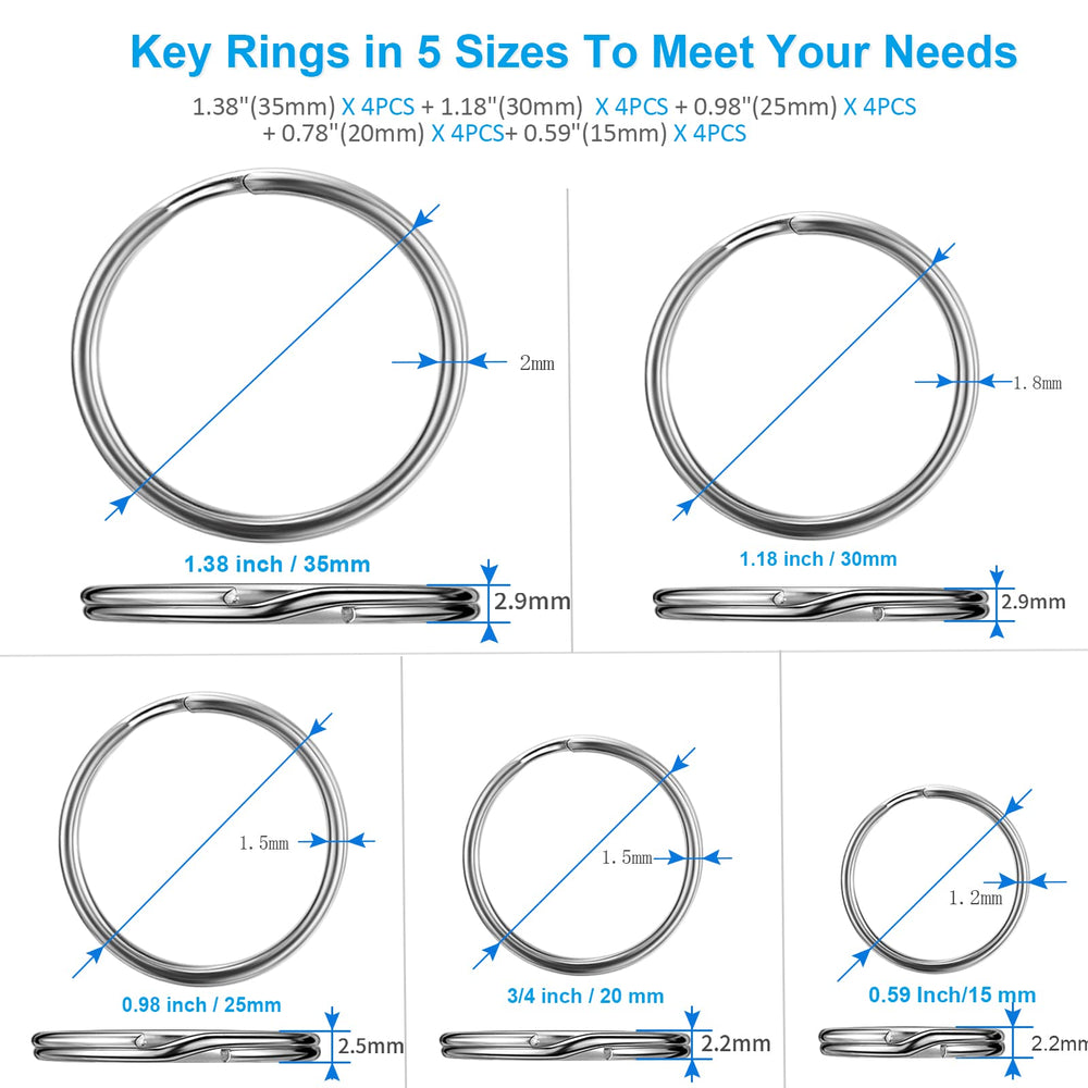 YHYZ split key ring 20mm—versatile ring for keys and crafts.