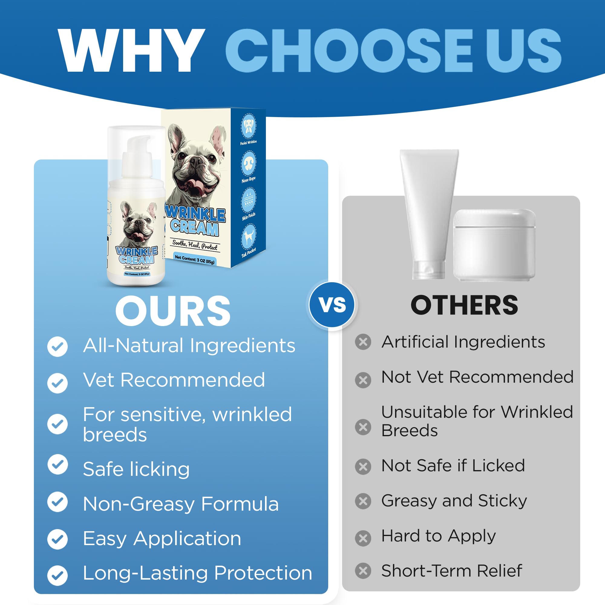 Yibesi Wrinkle Balm for Dogs creamy texture for fast absorption