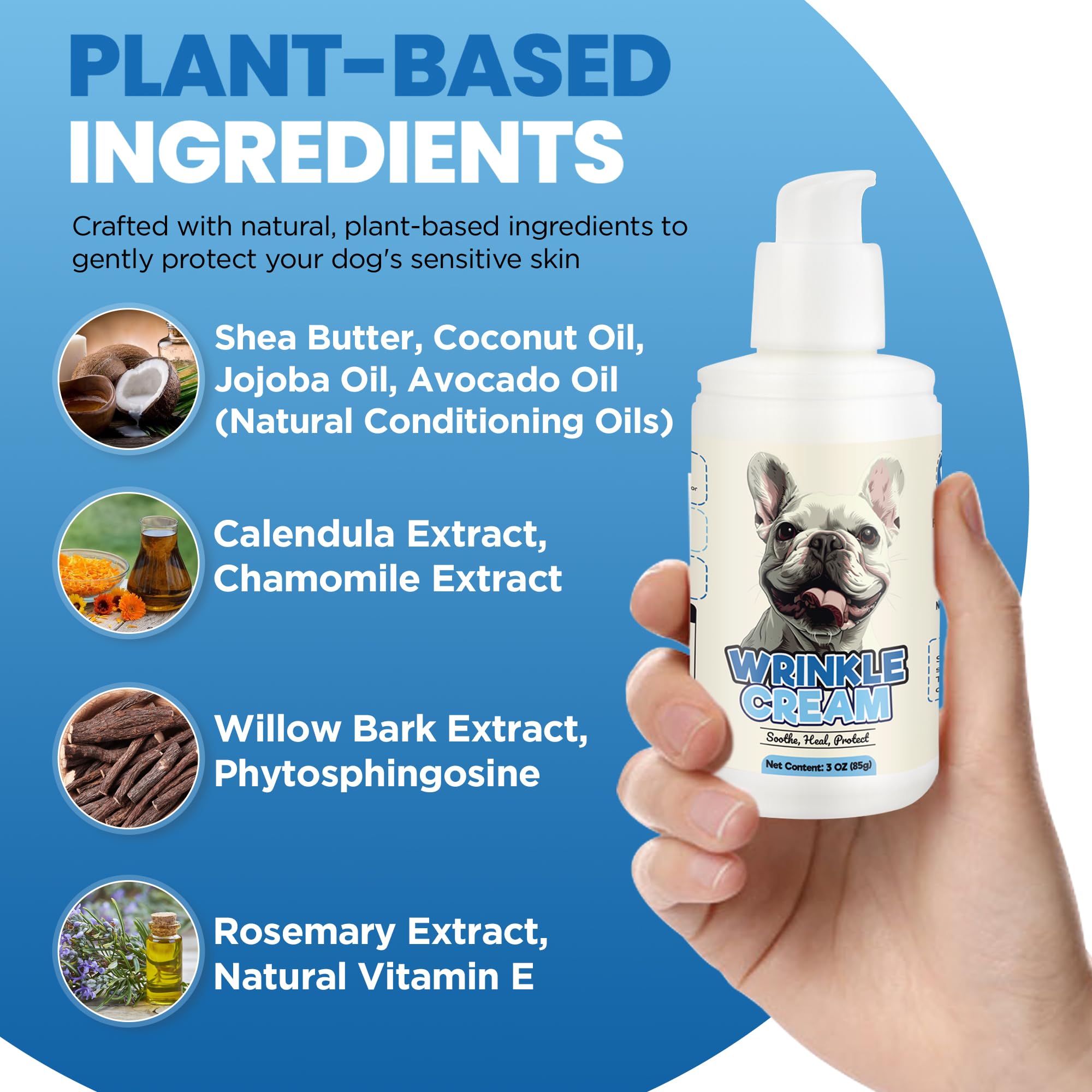 Yibesi Wrinkle Balm for Dogs packaging visuals for convenient use