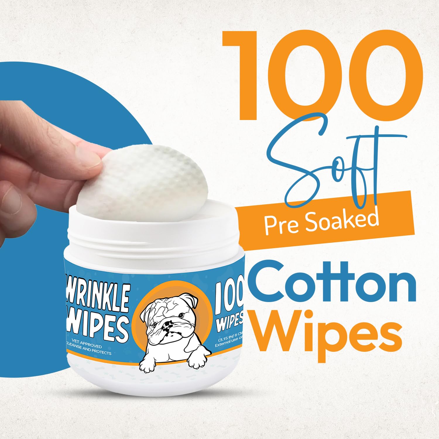 Yibesi wrinkle wipes used on paws for quick post-walk cleanup.