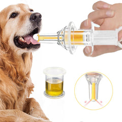 YIBIKEHO Pet Liquid Feeding Kit white assembly demonstrates complete feeding setup with easy dosing