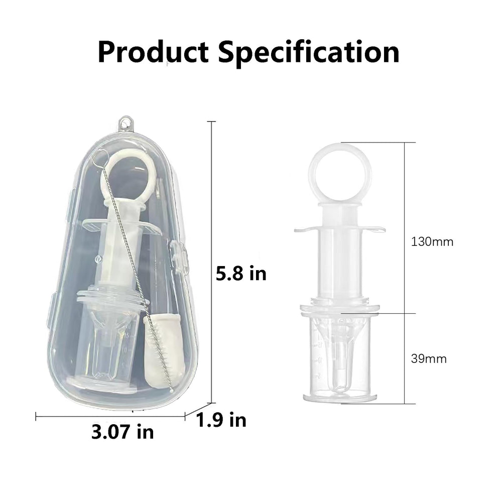 YIBIKEHO Two-way design syringe reduces throat irritation during feeding