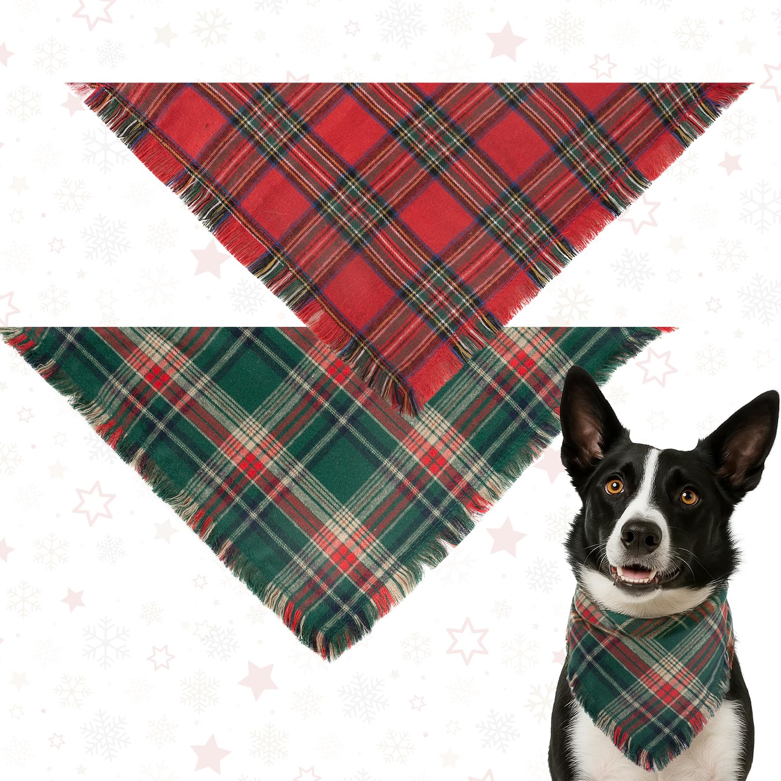 Yicostar large dog bandana 27x18 shows comfortable neck fit