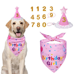 Yicostar dog birthday bandana pink adds festive flair for photos and celebrations.
