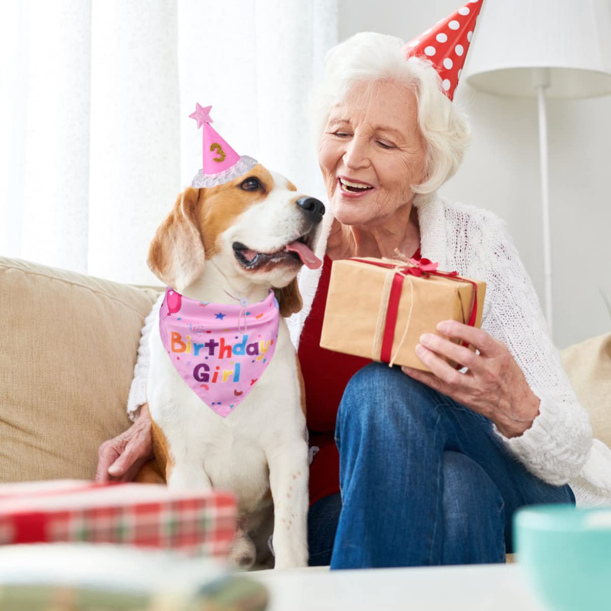 Yicostar dog birthday package close-up highlights soft cotton fabric.