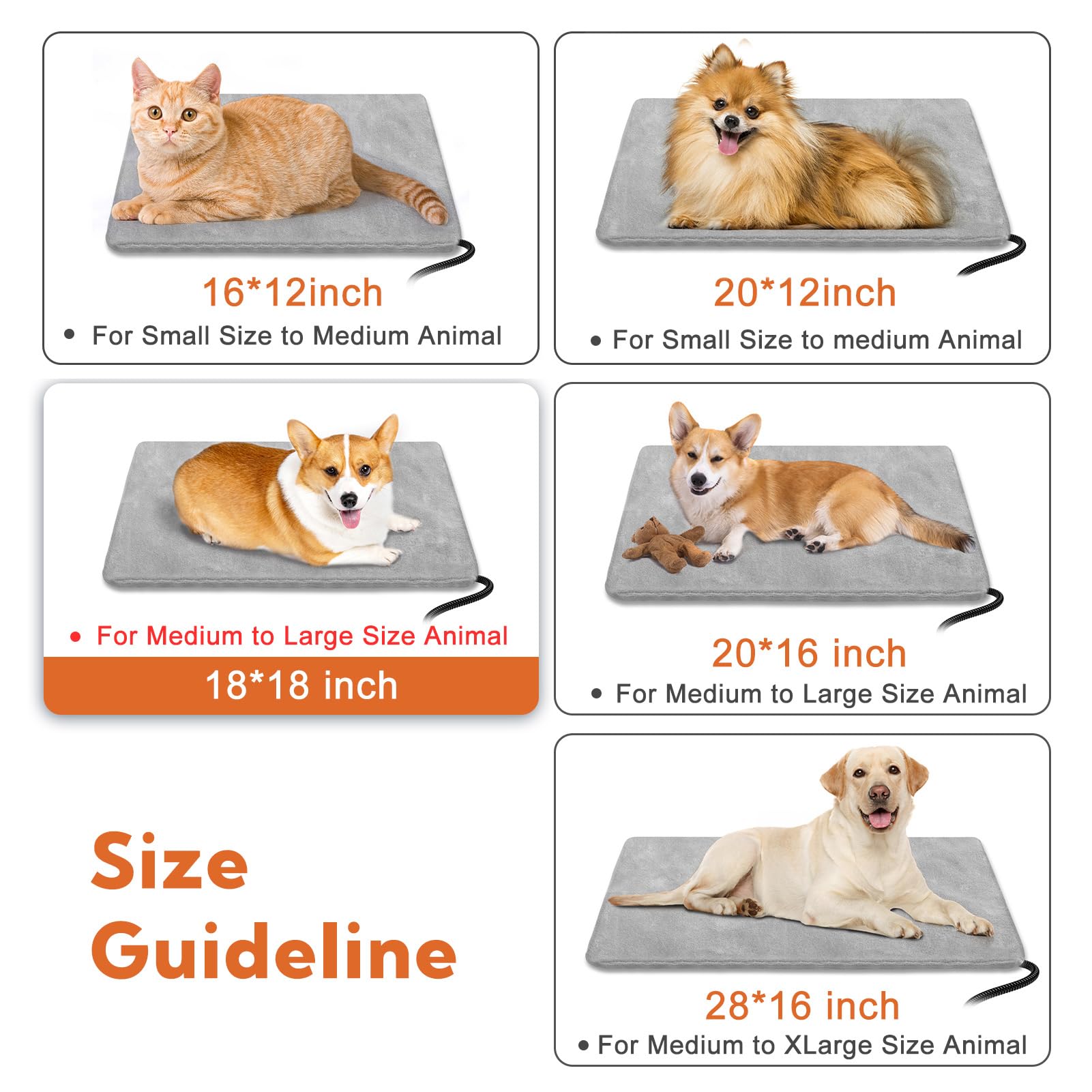 Yicostar dog heating pad waterproof shell protects internal components